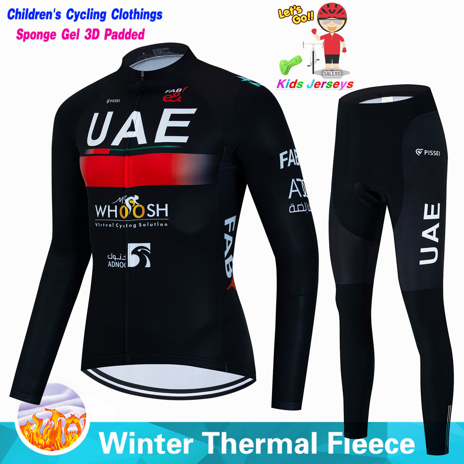 Winter Clothing Kids Sale - Uae Kids Winter Fleece Cycling Jersey