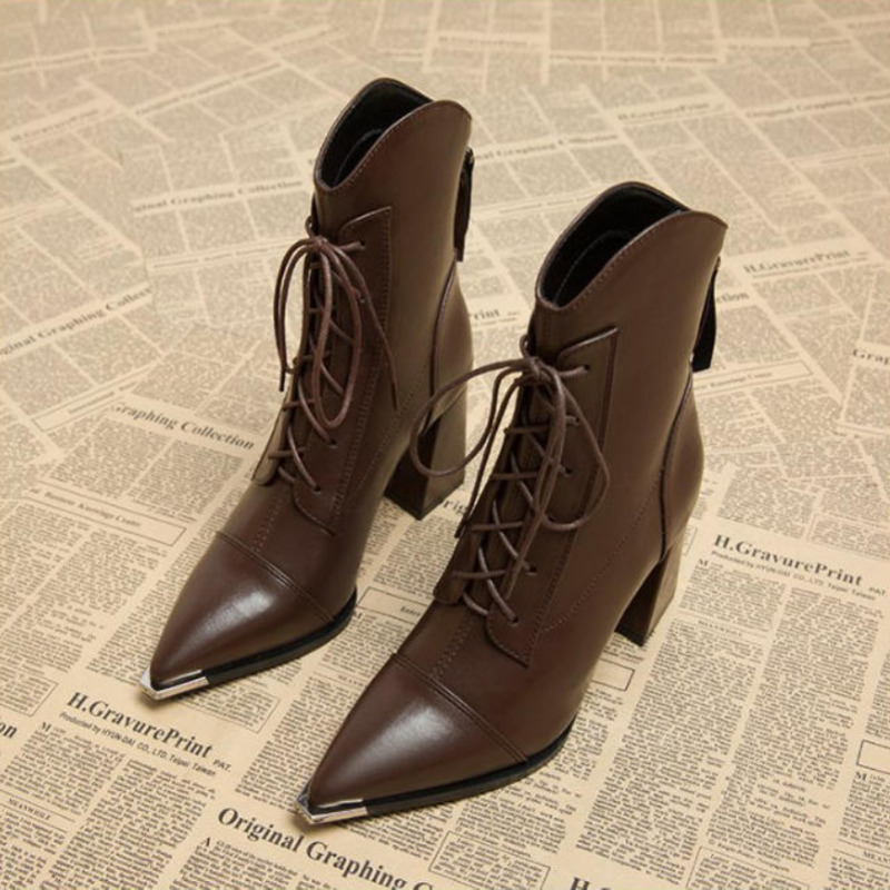 Winter Clothing Women'S - Women's Ankle Boots Fashion Pointed Toe
