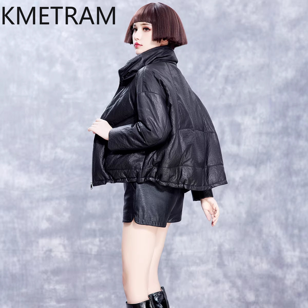 KMETRAM Real Sheepskin Leather - Puffer Jacket Women Down recension och pris