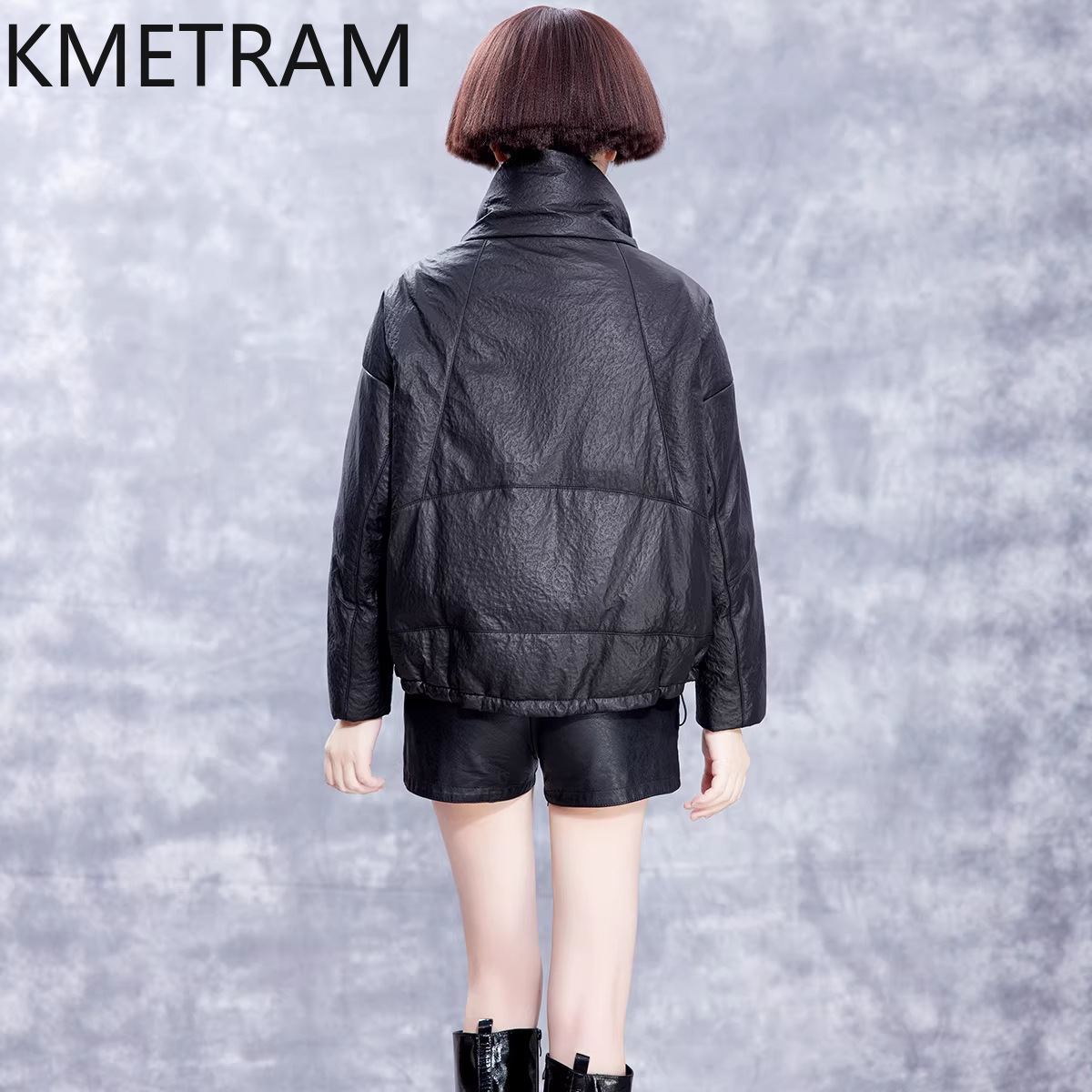 KMETRAM Real Sheepskin Leather - Puffer Jacket Women Down recension och pris