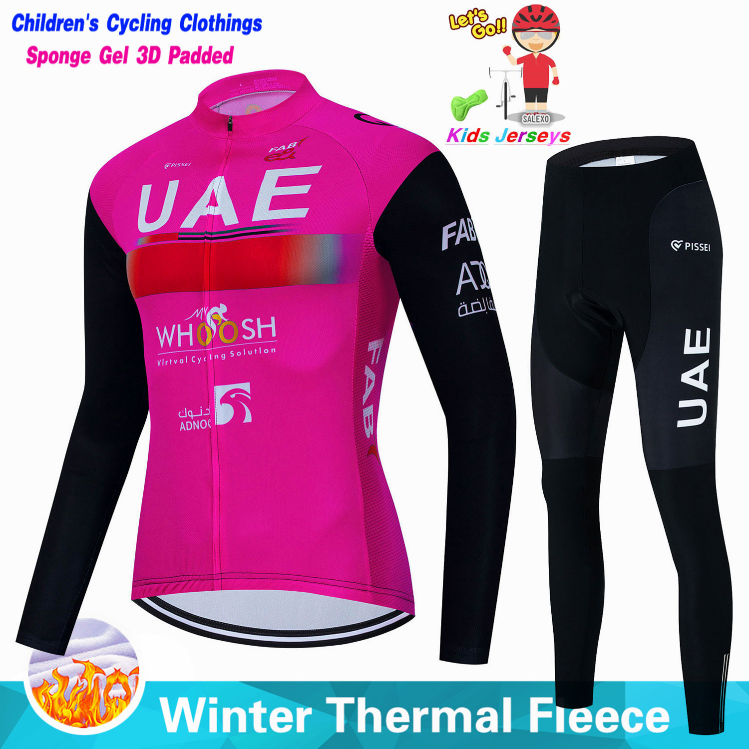 Uae Kids Winter Fleece Cycling - Winter Clothing Kids Sale recension och pris