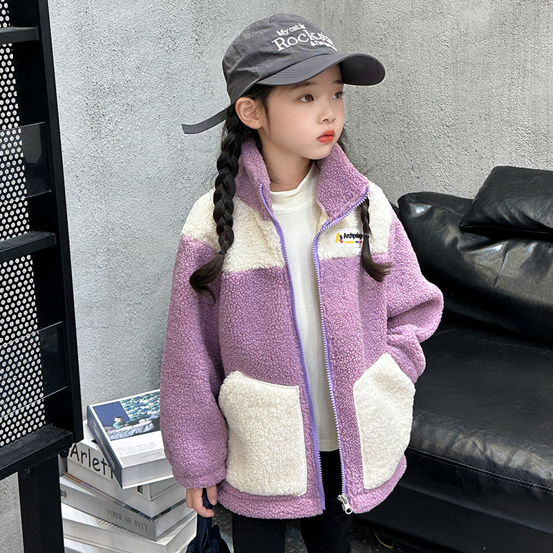 Girls' Lamb Wool Jackets Autum - Winter Clothing Kids recension och pris