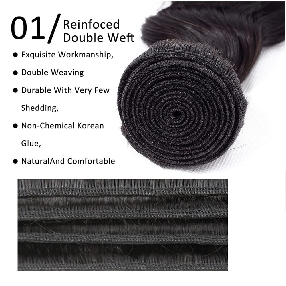 12A Human Hair Bundles Loose D - Winter Clothing Bundle recension och pris