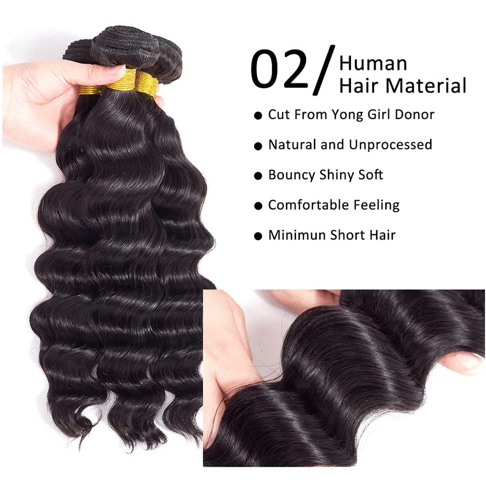 12A Human Hair Bundles Loose D - Winter Clothing Bundle recension och pris