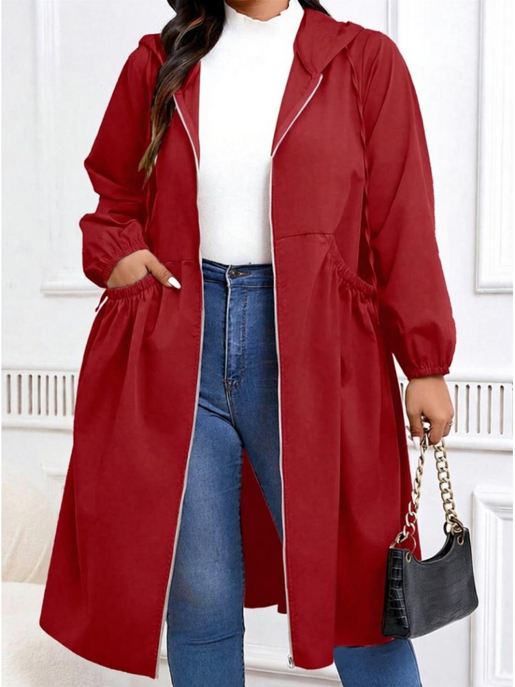 Plus Size Solid Drawstring Sin - Winter Clothing Clearance recension och pris