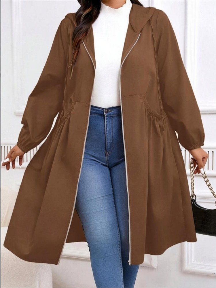 Plus Size Solid Drawstring Sin - Winter Clothing Clearance recension och pris
