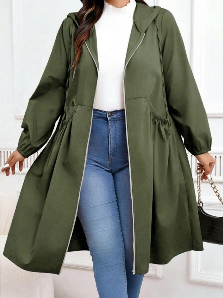 Plus Size Solid Drawstring Sin - Winter Clothing Clearance recension och pris