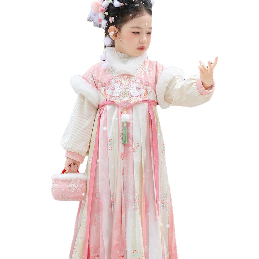 2025 Girls Fairy Hanfu Childre - Winter Clothing Kids recension och pris