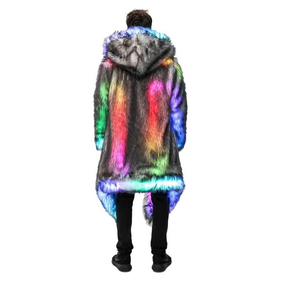 Faux Fur Coat Men Hooded Outer - Winter Clothing Clearance recension och pris