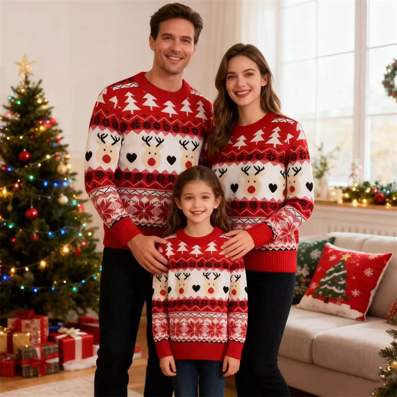 Christmas Family Sweaters Pare - Winter Clothing Kids recension och pris