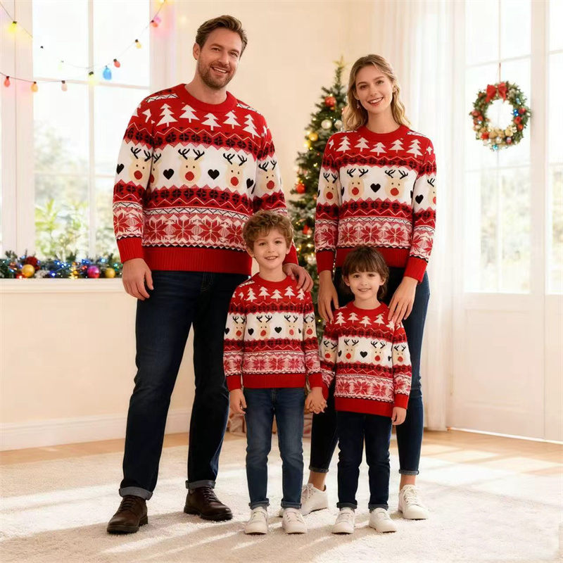 Christmas Family Sweaters Pare - Winter Clothing Kids recension och pris
