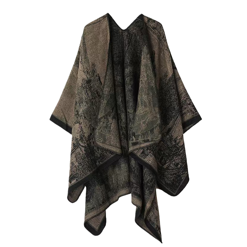 Printed Knitted Shawl for Wome - Winter Clothing Gift Ideas recension och pris