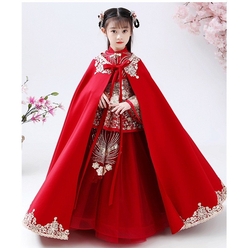 Girls Hanfu Cheongsam Costume  - Winter Clothing Kids recension och pris