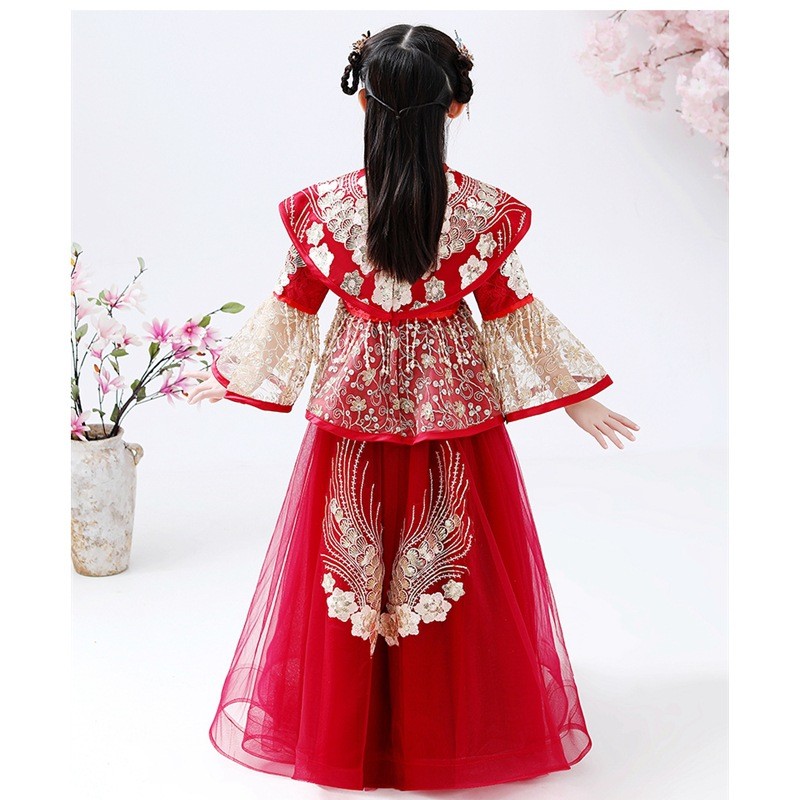 Girls Hanfu Cheongsam Costume  - Winter Clothing Kids recension och pris