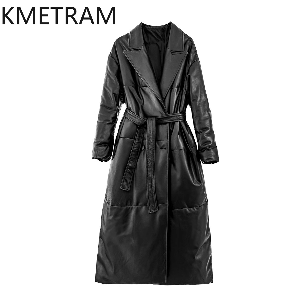 White Goose Down Genuine Leath - Puffer Jacket Women Down recension och pris