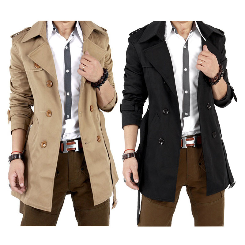 Autumn Spring Trench Coat Men  - Winter Clothing Europe recension och pris