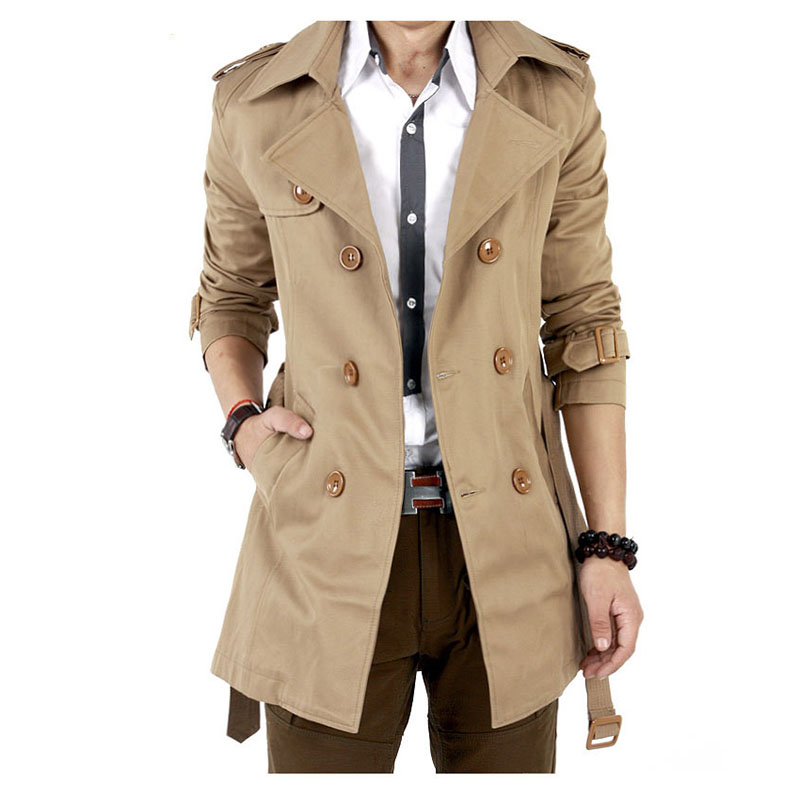 Autumn Spring Trench Coat Men  - Winter Clothing Europe recension och pris
