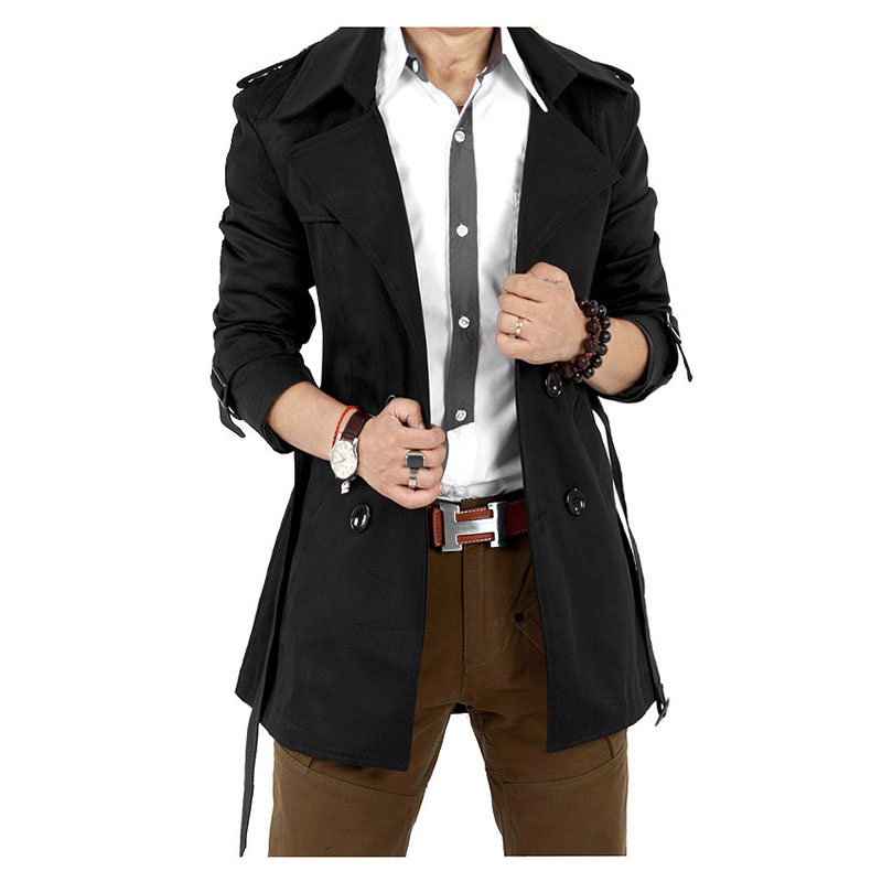 Autumn Spring Trench Coat Men  - Winter Clothing Europe recension och pris